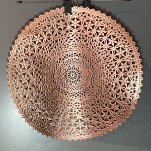 Rose Gold Medalion Charger round placemat Opalhouse 15 In